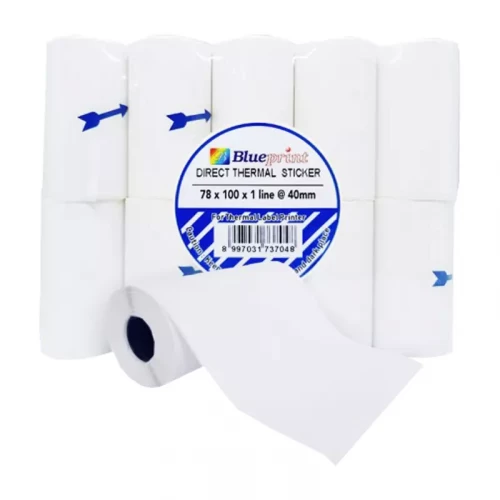DIRECT THERMAL STICKER BLUEPRINT 78X100 MM 90 PCS