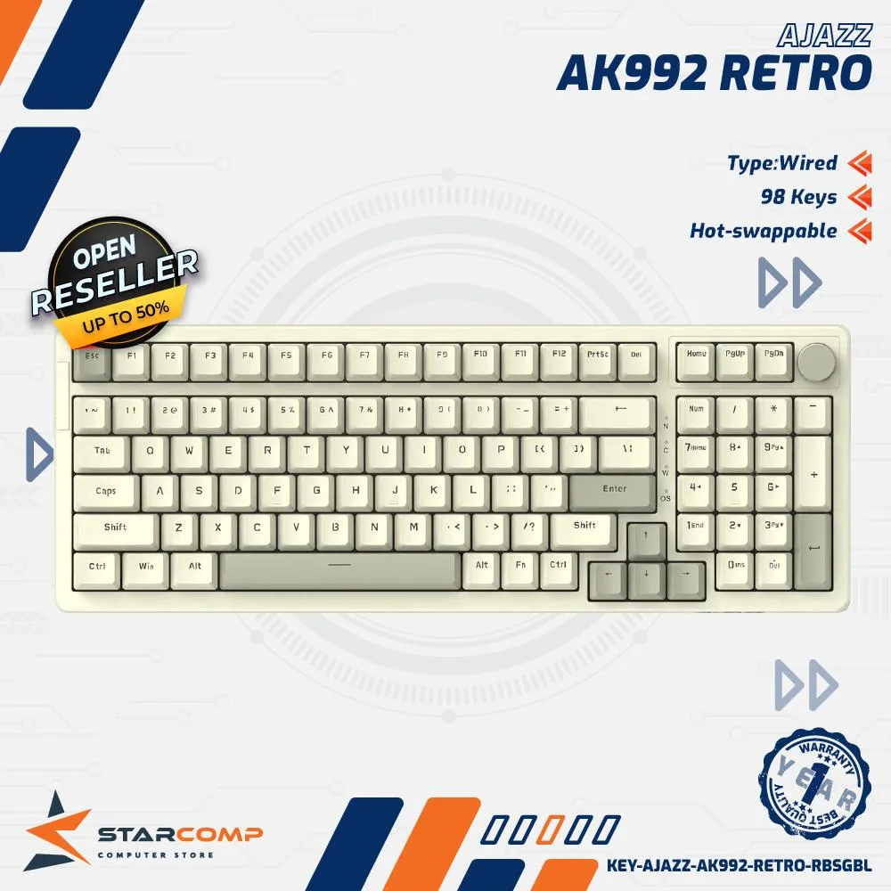 KEY AJAZZ AK992 WIRED RETRO - LIGHT