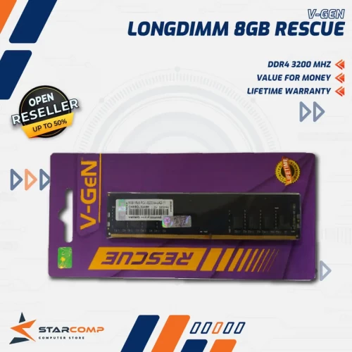 V-GEN RESCUE 8GB DDR4 PC 25600 3200MHZ