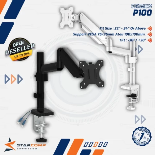 OXIMUS P100 GAS SRING TILT SWIFLE ROTATE USB 3.0 X2