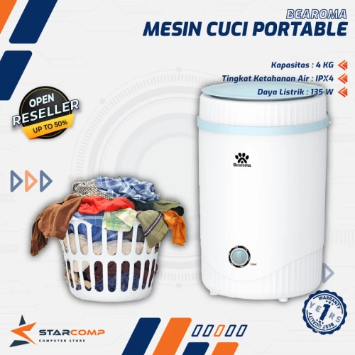 BEAROMA BWM40A MESIN CUCI MINI PORTABLE - 4.0KG