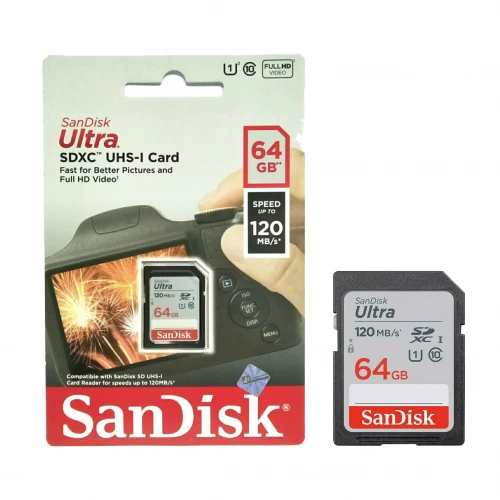 SANDISK ULTRA SDXC 64GB SD 120MB/S SCARD
