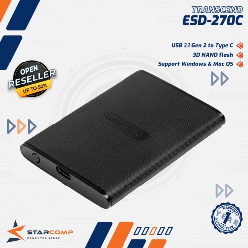 TRANSCEND ESD270C 250GB PORTABLE USB-C 3.1