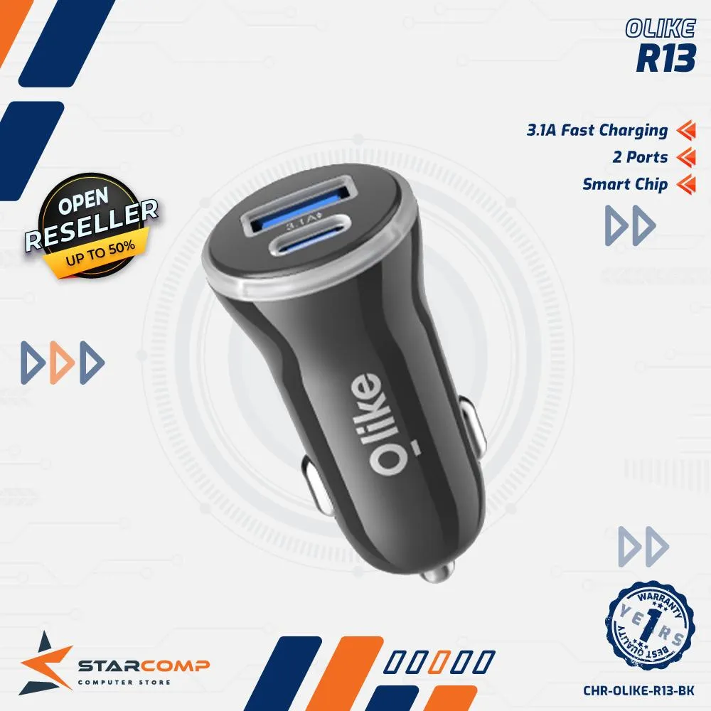 CAR CHARGER OLIKE 3.1A R13 (ISI 10)