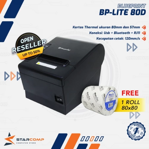 BLUEPRINT LITE 80D THERMAL (USB + BLUETOOTH + RJ11)