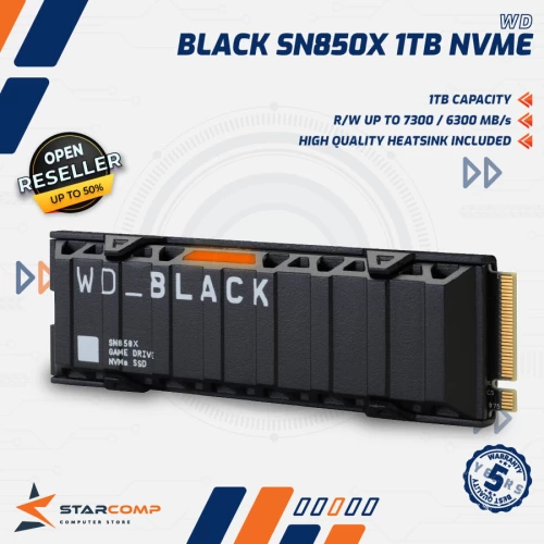 WD BLACK SN850X 1TB HEATSINK
