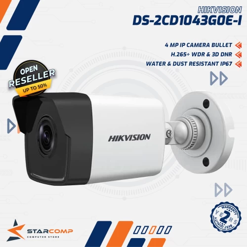 HIKVISION DS-2CD1043G0E-I 4MP OUTDOOR H.265 WDR