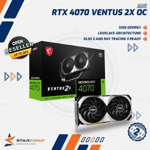 MSI GEFORCE RTX 4070 VENTUS 2X OC VGA 12GB GDDR6X