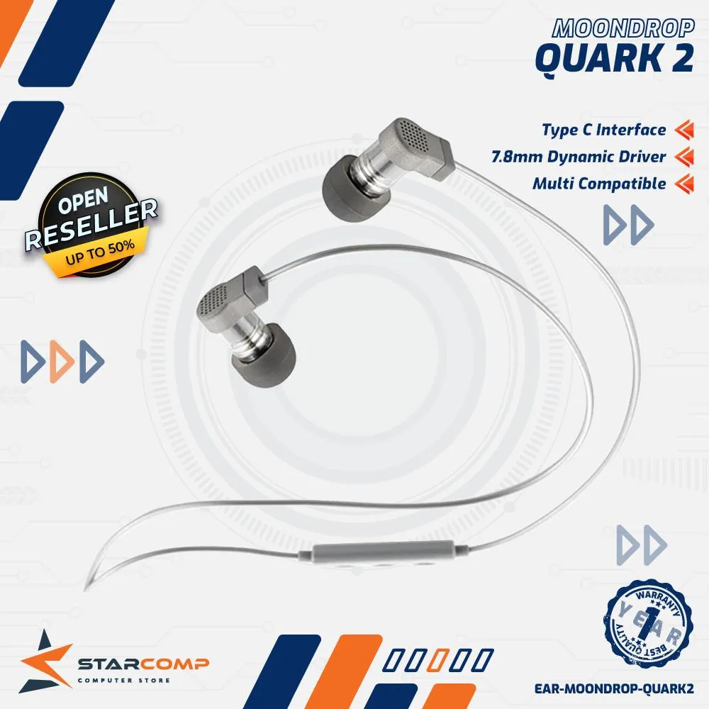 EARPHONE MOONDROP QUARK 2 TYPEC CLEAR