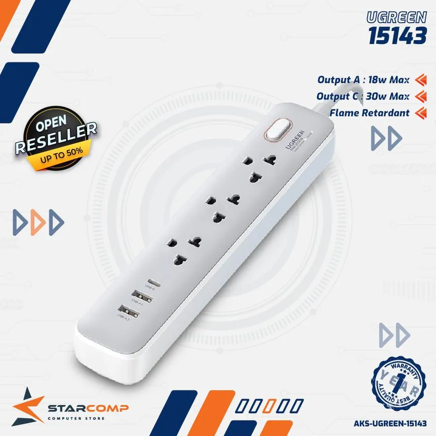 STOPCONTACT UGREEN POWERSTRIP (15143)