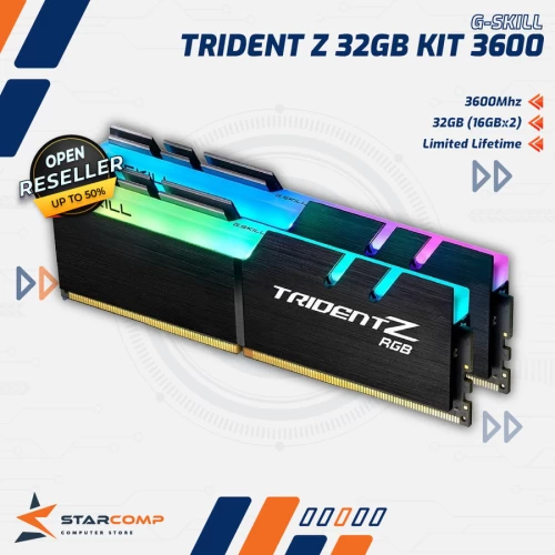 GSKILL TRIDENT Z 32GB DDR4 KIT RGB 3600MHZ F4-3600C18D-32GTZR