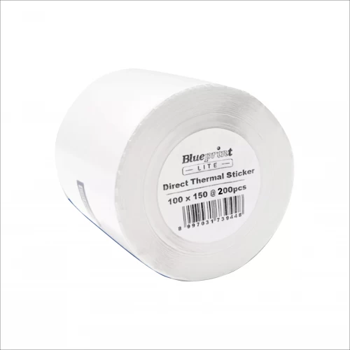 BLUEPRINT LITE 100X150MM 200PCS DIRECT THERMAL BARCODE STICKER