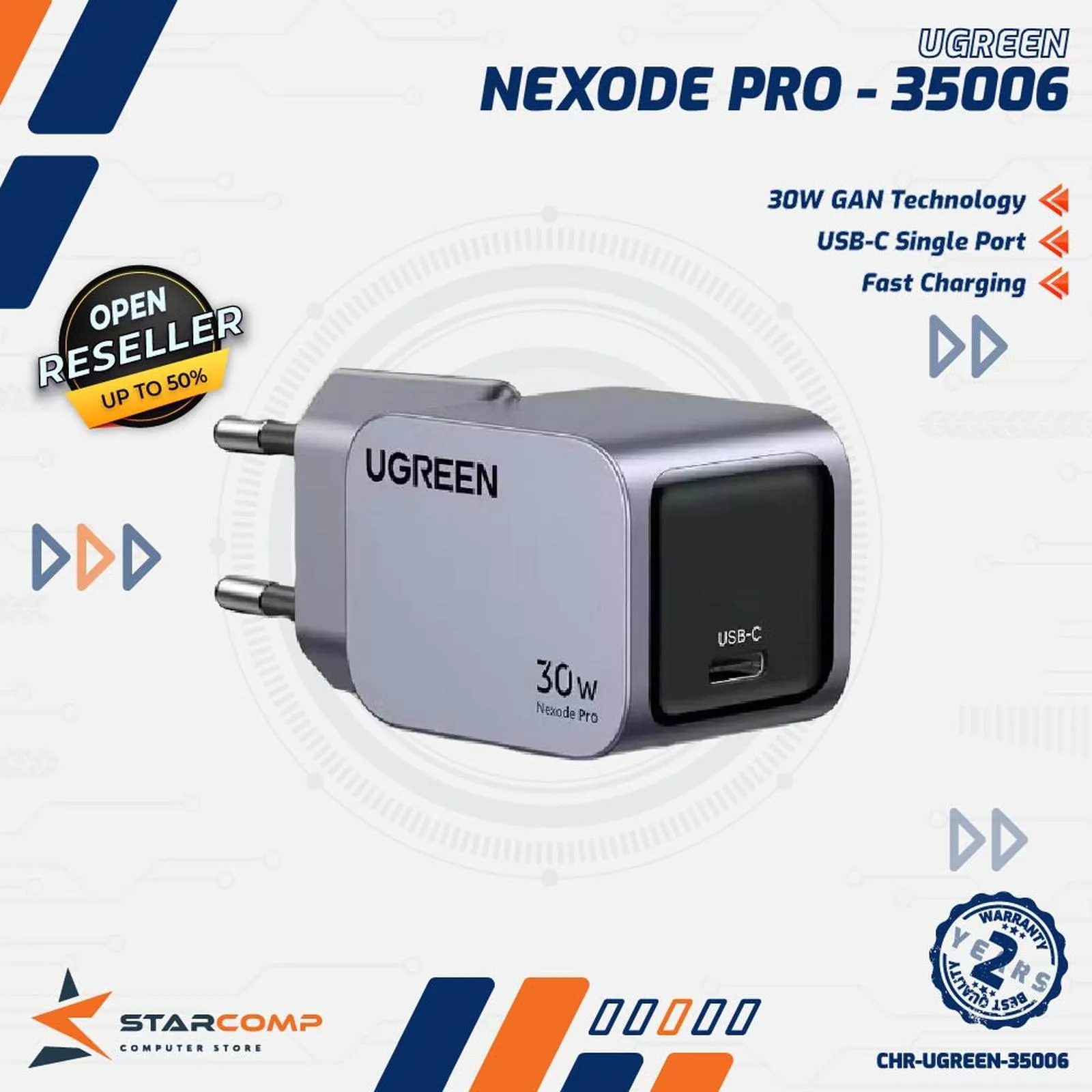 CHARGER UGREEN NEXODE PRO GAN (35006)