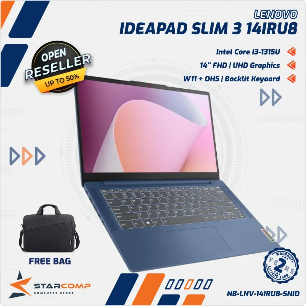 NOTEBOOK LENOVO IP SLIM 3 14IRU8-5NID I3-1315U/8/256 ARTIC