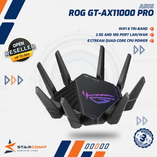 ASUS GT-AX11000 PRO ROG RAPTURE TRI-BAND WIFI 6