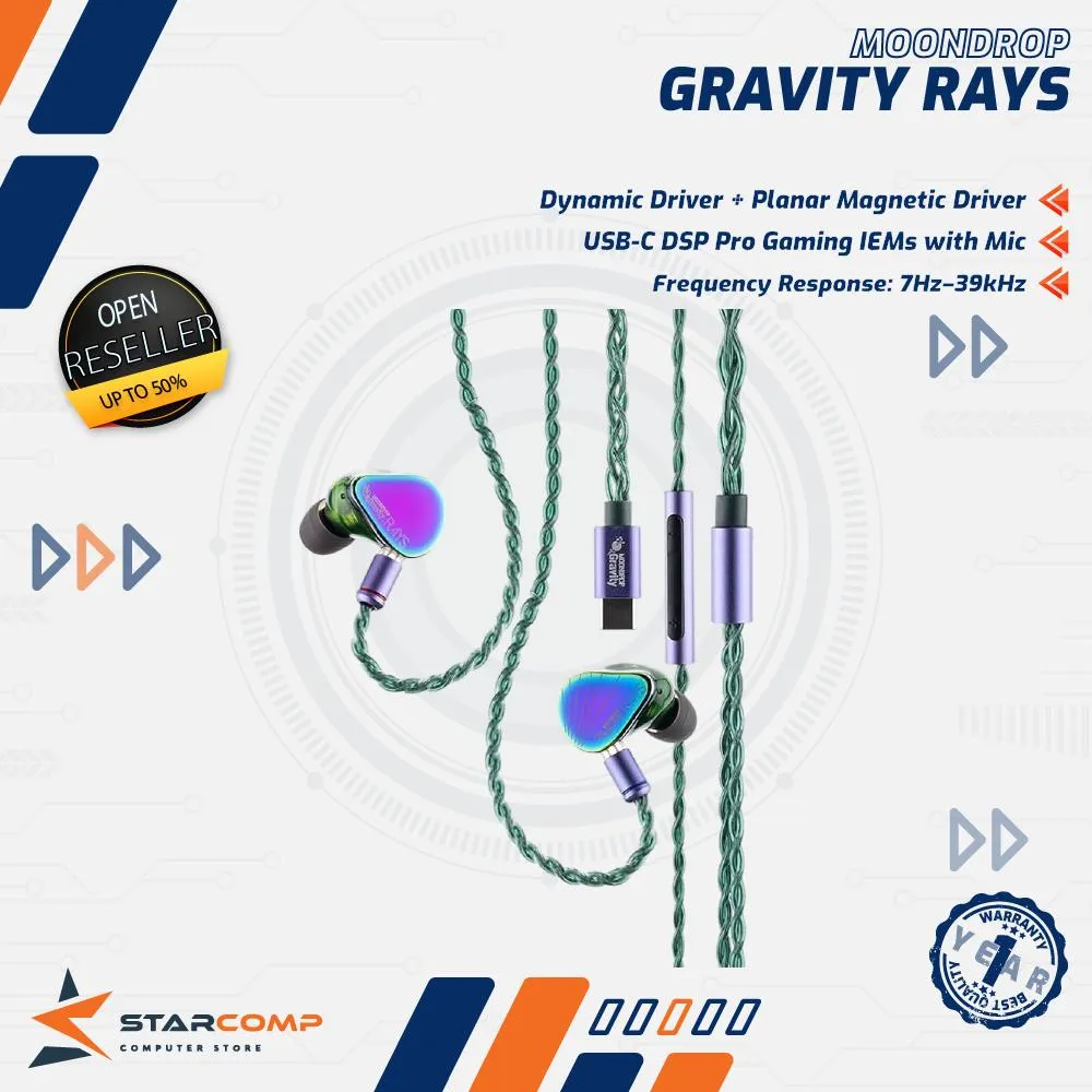 EARPHONE MOONDROP GRAVITY RAYS TYPE C WITH MIC