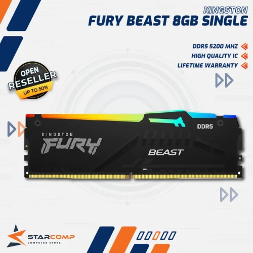 KINGSTON FURY BEAST RGB 8GB DDR5 5200MHZ