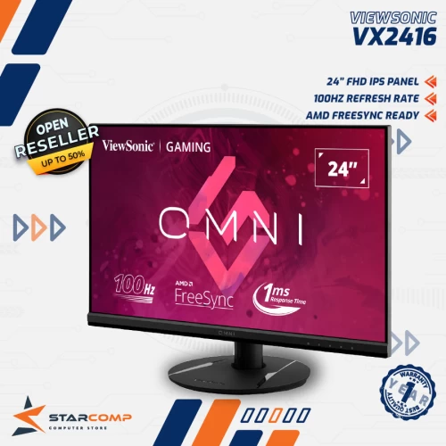 VIEWSONIC VX2416 24" FHD IPS 100HZ DP HDMI