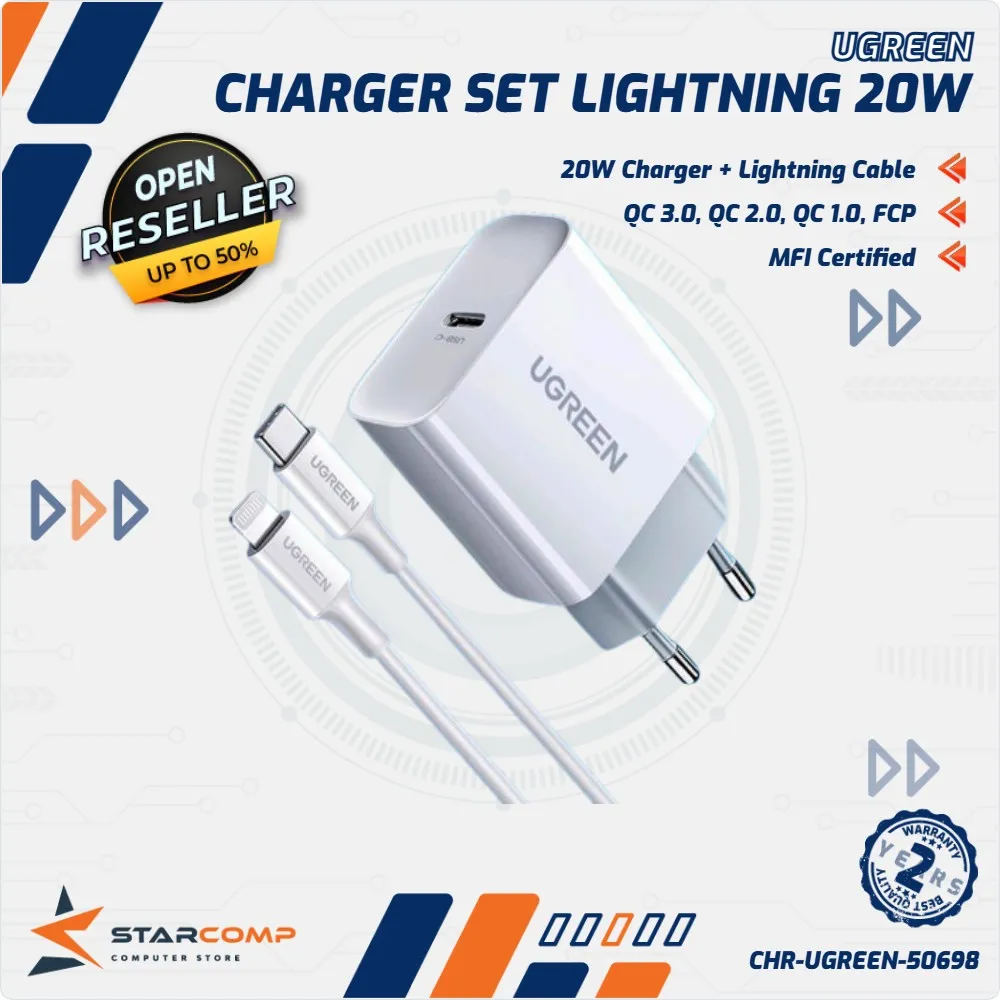 CHARGER UGREEN SET LIGHTNING PD20W (50698)