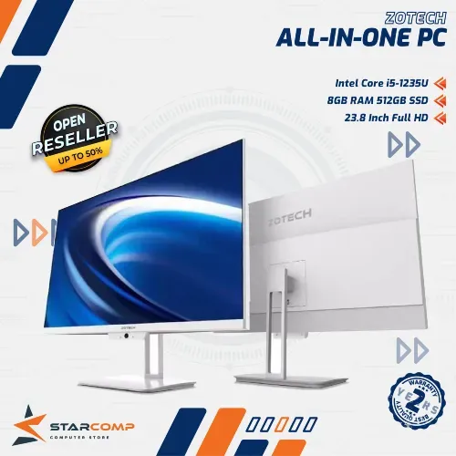 ZOTECH CORE I5-1255U 8GB 512GB SSD 23.8" FHD W11