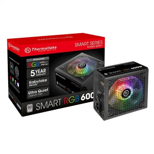 THERMALTAKE SMART RGB 600WATT 80+ BRONZE PSU