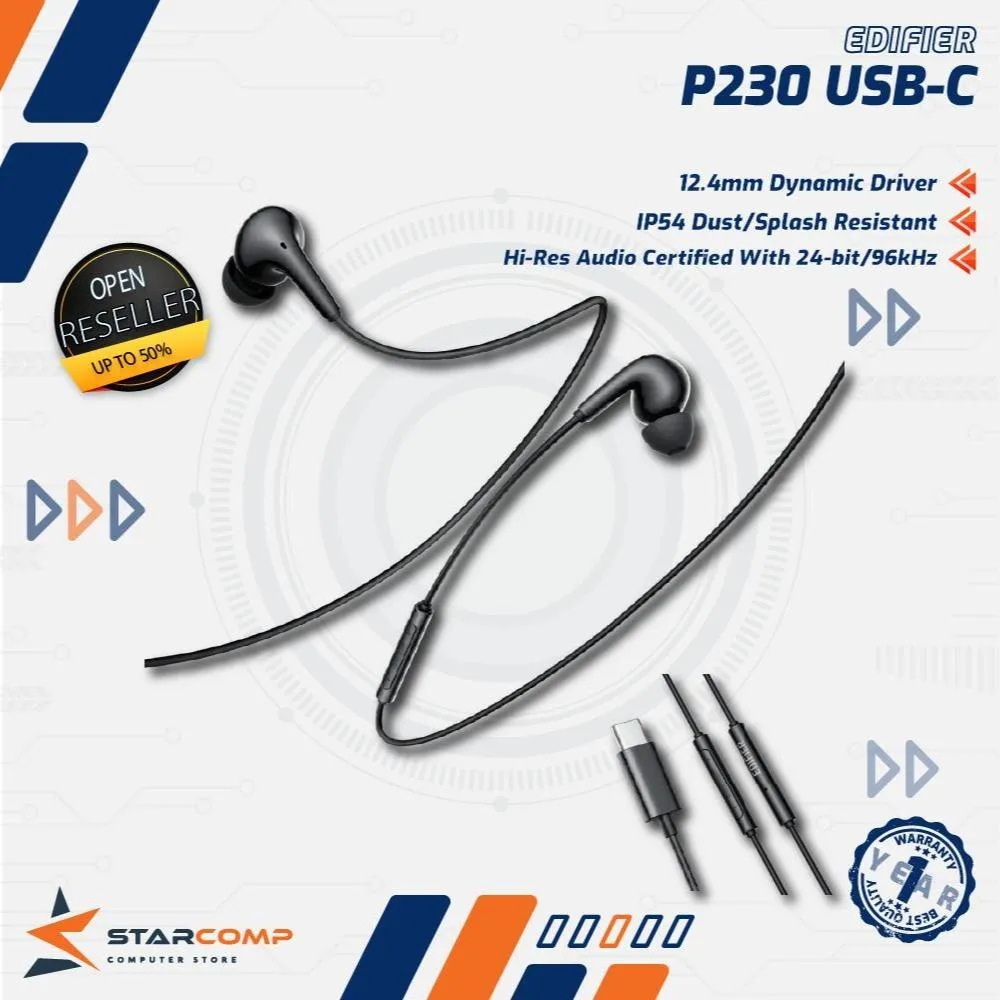 EARPHONE EDIFIER P230 USB C
