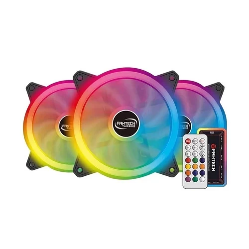 FANTECH FAN CASING RGB 12CM TURBINE FB301 DENGAN REMOTE CONTROL