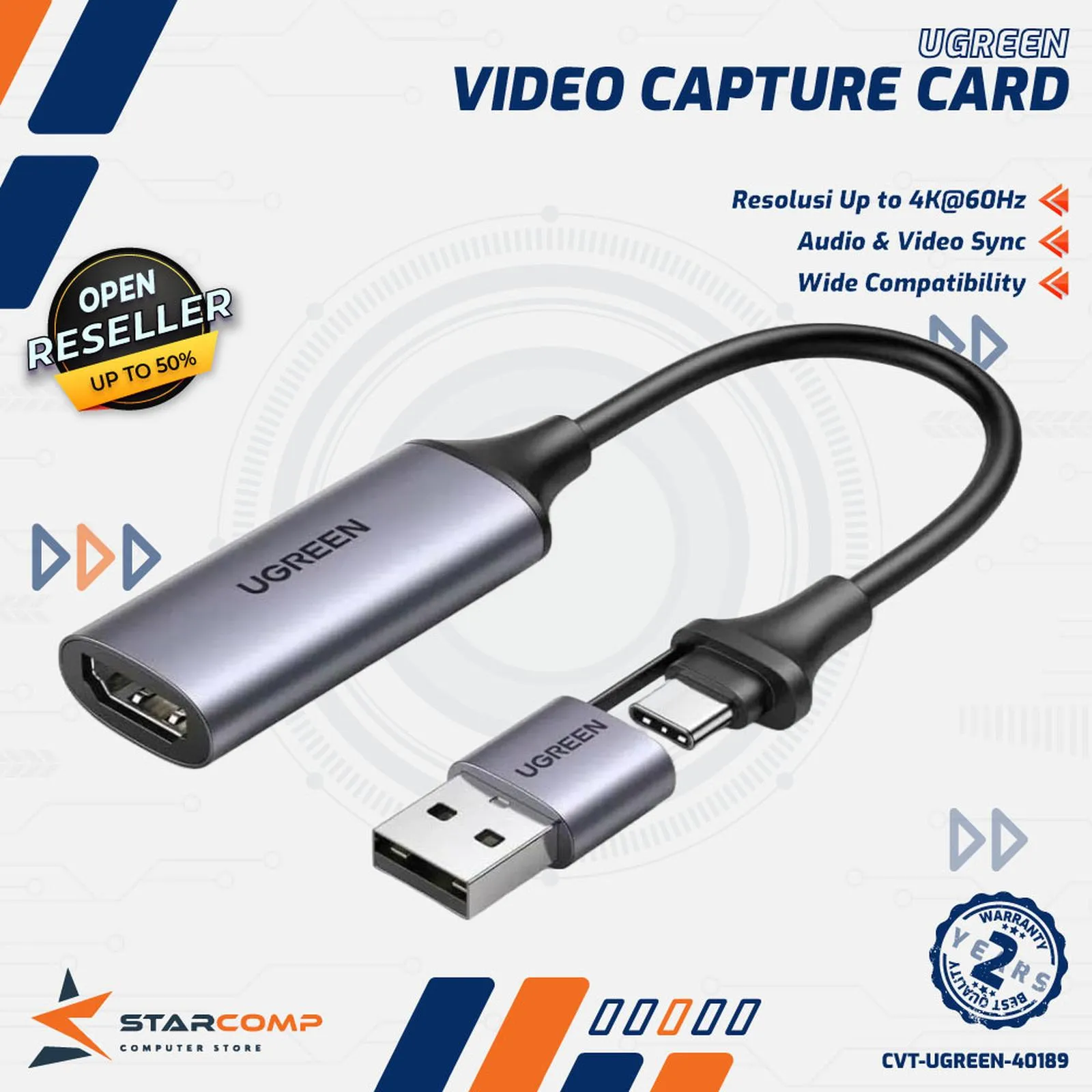 HDMI VIDEO CAPTURE CARD UGREEN(40189)