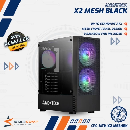 MONTECH X2 MESH BLACK ATX MID TOWER