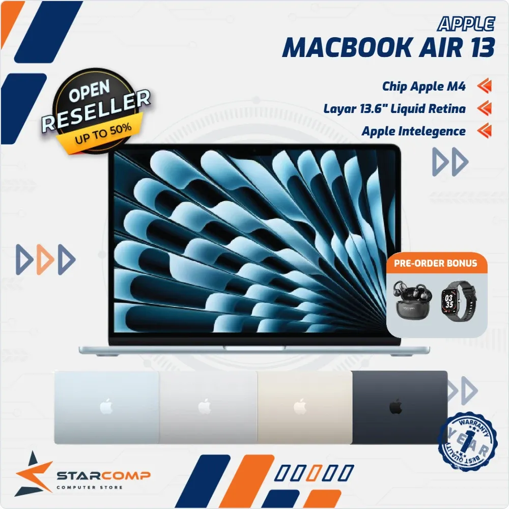 NOTEBOOK APPLE MACBOOK AIR 13 M4 MC6V4ID/A 10C GPU 24GB