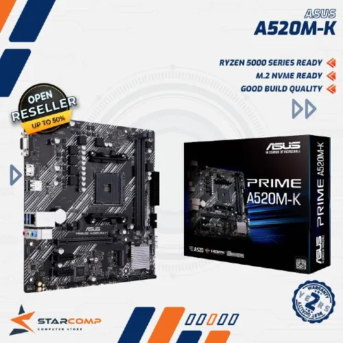 ASUS PRIME A520M-K AMD AM4 DDR4 MOTHERBOARD A520