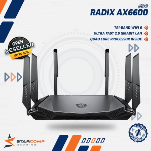 MSI RADIX AX6600 WIFI 6 TRI-BAND GAMING