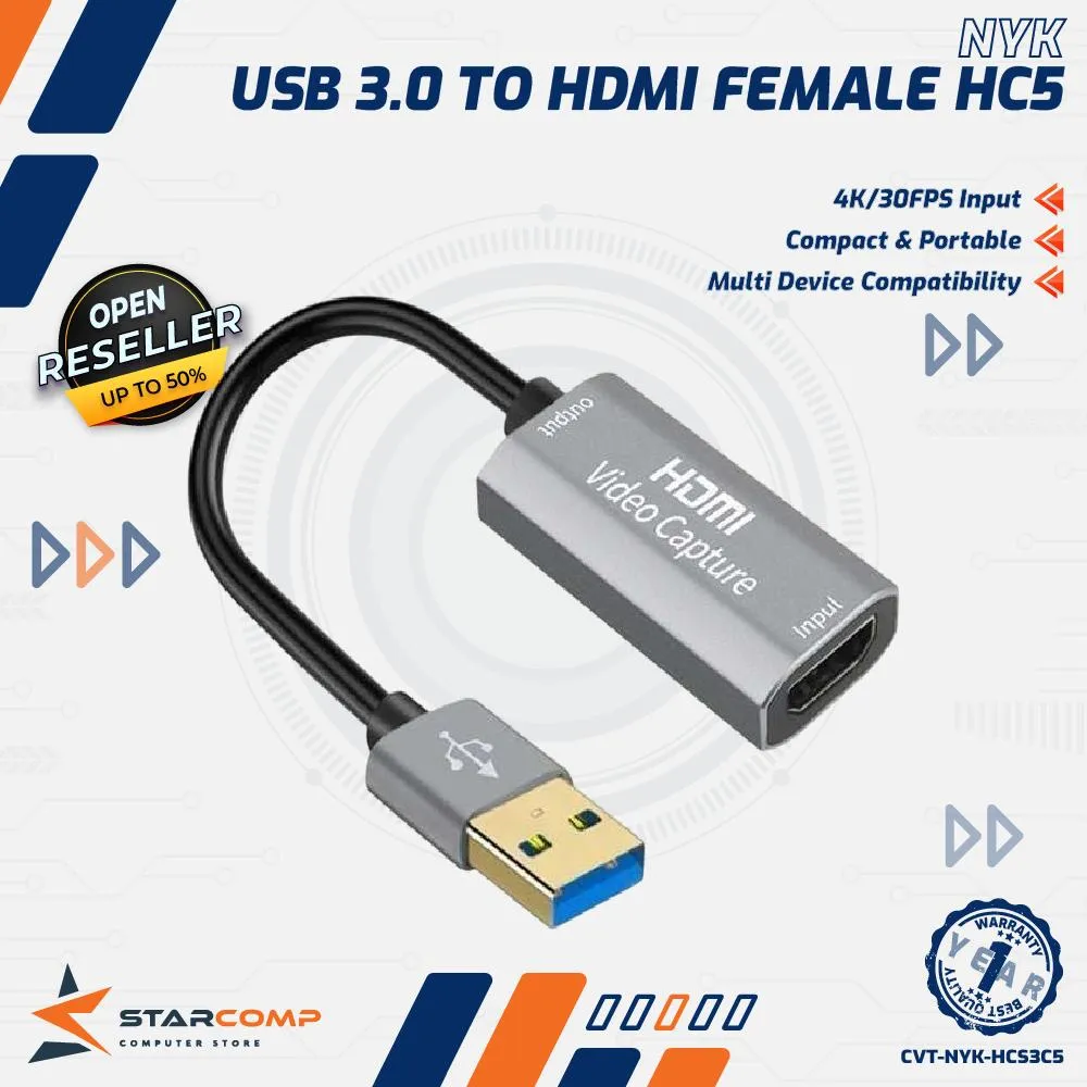 CONVERTER HDMI CAPTURE NYK HC5
