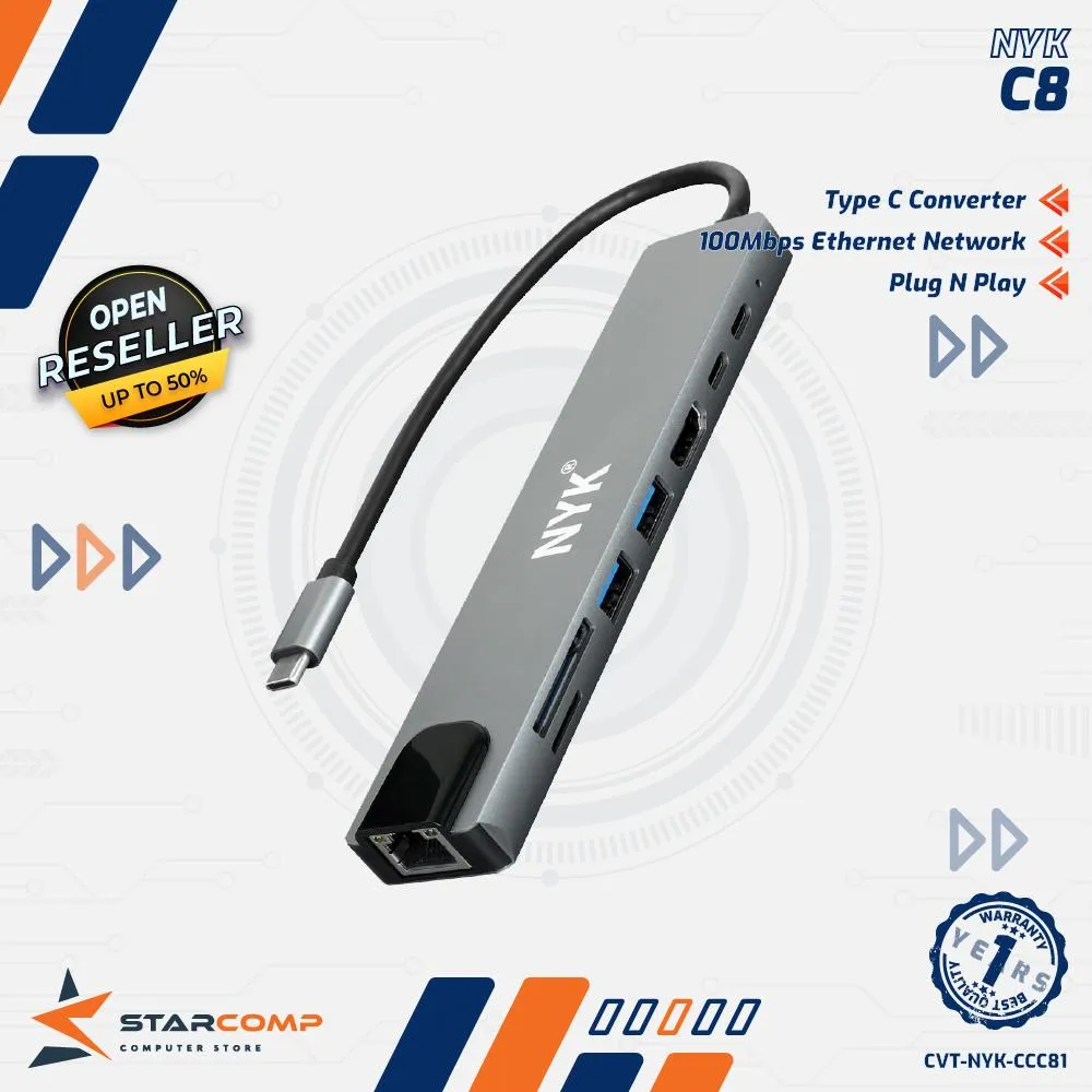 CONVERTER NYK TYPE C TO 8IN1 C8