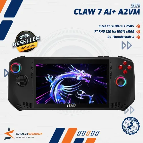 MSI CLAW 7 AI+ TOUCH ULTRA 7-285V 32GB 512GB 7" FHD 120HZ W11