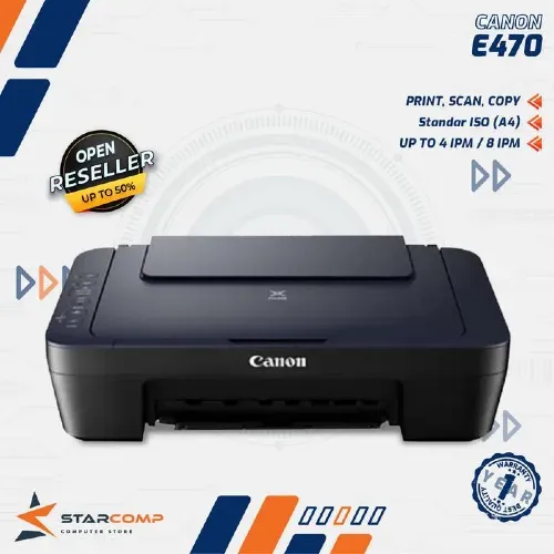 PRINTER CANON PIXMA E470 PRINT SCAN COPY ALL-IN-ONE WIRELESS
