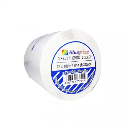 BLUEPRINT 78X100MM DIRECT THERMAL BARCODE STICKER