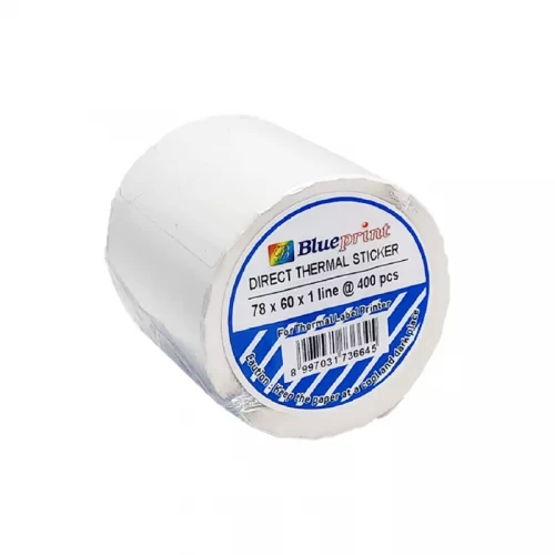 BLUEPRINT 78X60MM DIRECT THERMAL BARCODE STICKER