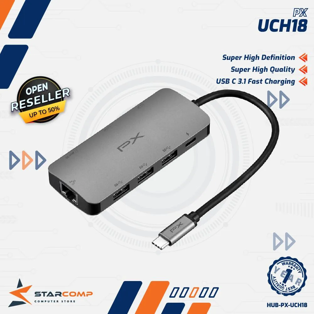 USB HUB PX TYPEC 8IN1 UCH18
