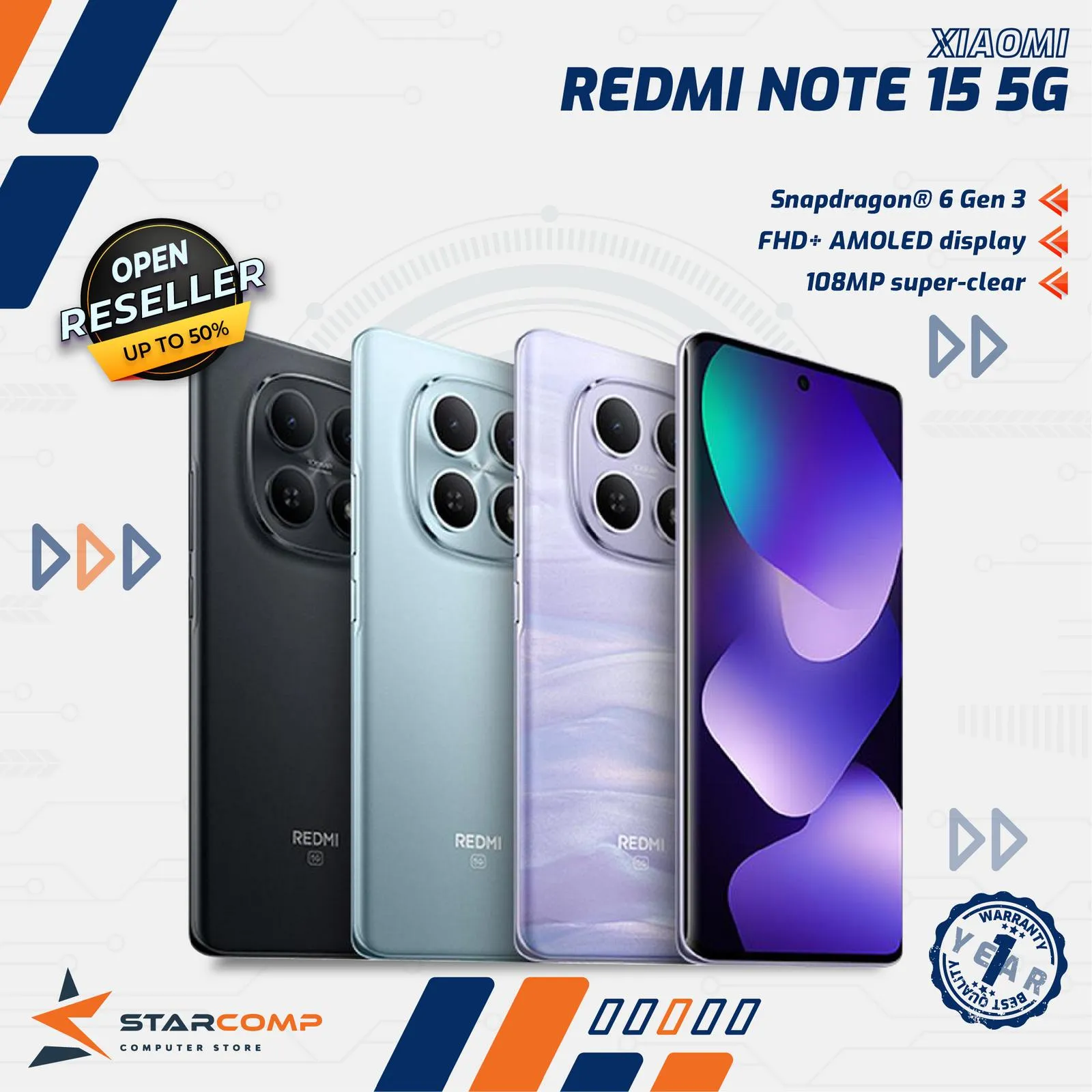 HANDPHONE XIAOMI REDMI NOTE 15 12/512